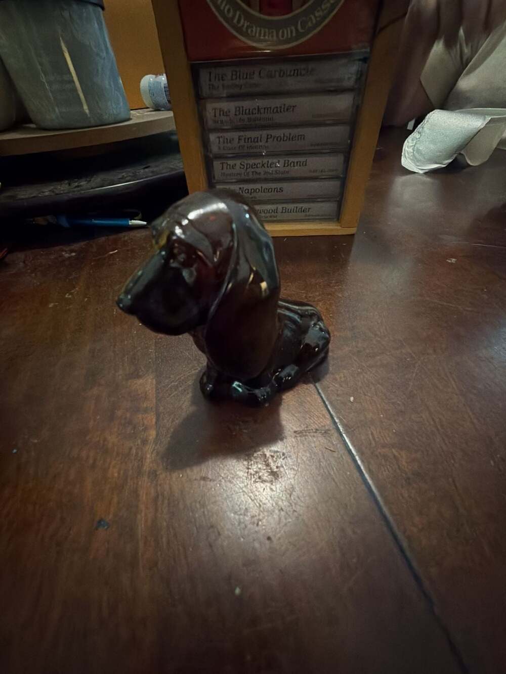 Vintage Avon Baby Basset Hound Dog Brown Glass Cologne Bottle